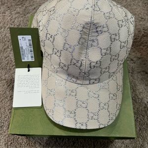 GUCCI GG lamé hat Sz M